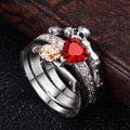 Ring met schedel- en liefdesmotief