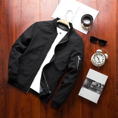 Lichte & trendy heren bomberjack met rits