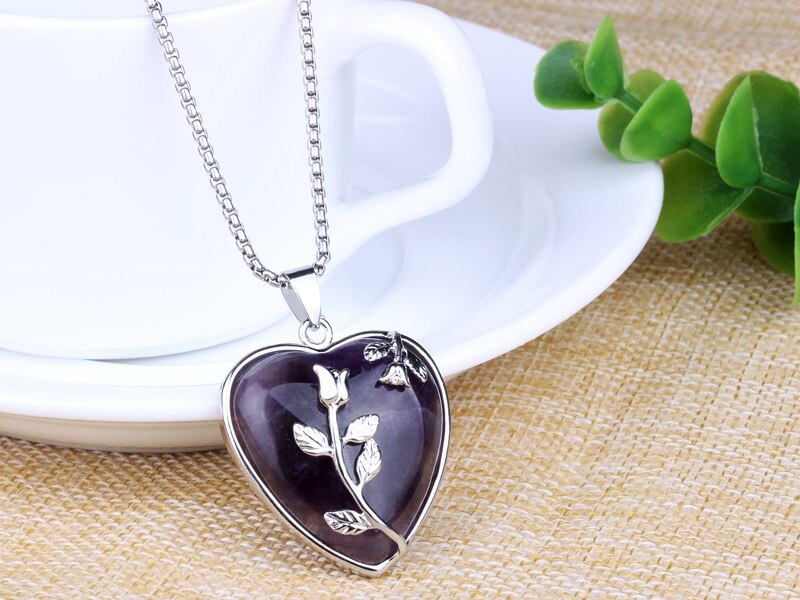 Loving heart – hart hanger van kwarts kristal
