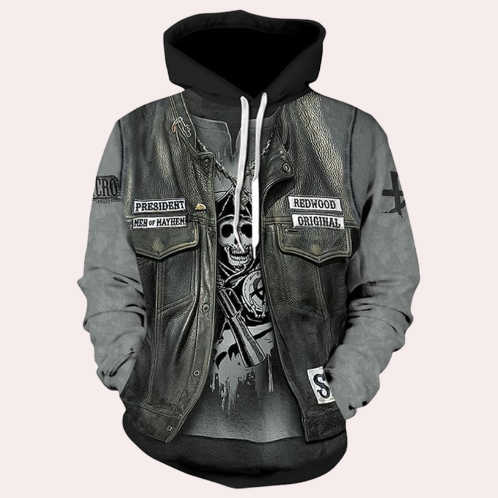 Casual hoodie met unieke print voor heren