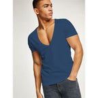Lässig en figuuraccentuerend heren V-hals T-shirt