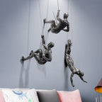 Bergbeklimmer wandsculptuur