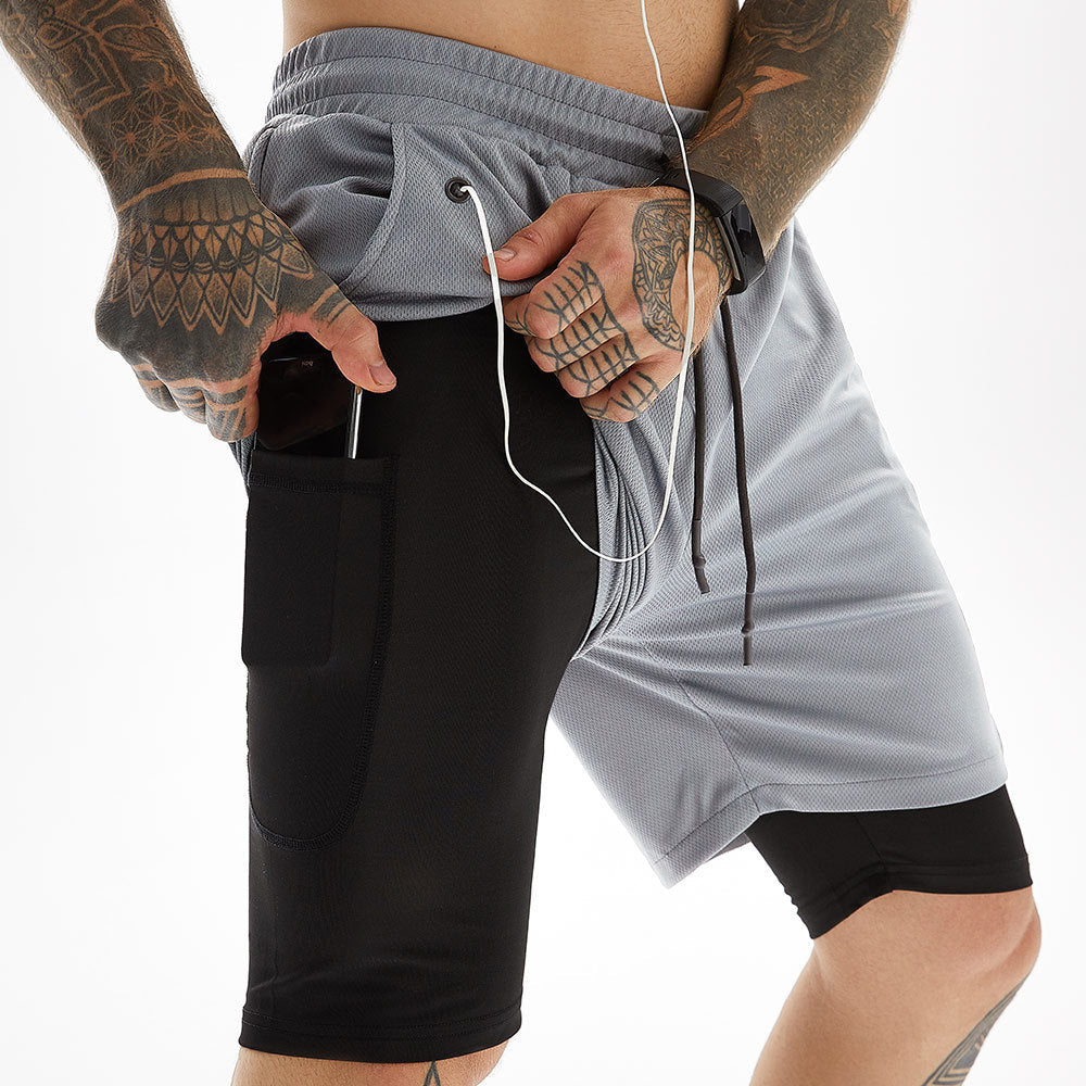 Berthold | Hardloopshort met korte binnentight en telefoonzak