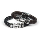 Lederen knoop armband – Infinity armband