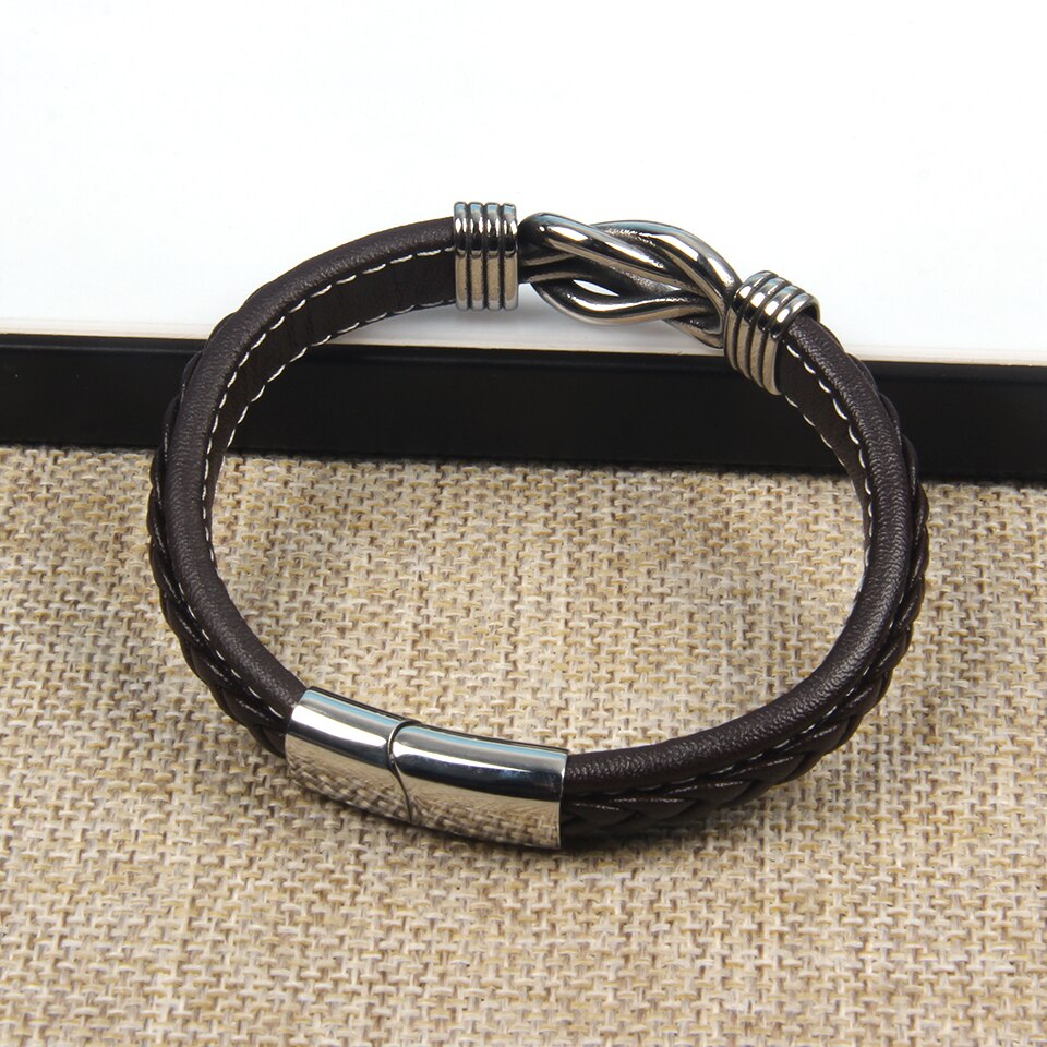 Lederen knoop armband – Infinity armband — afbeelding 8