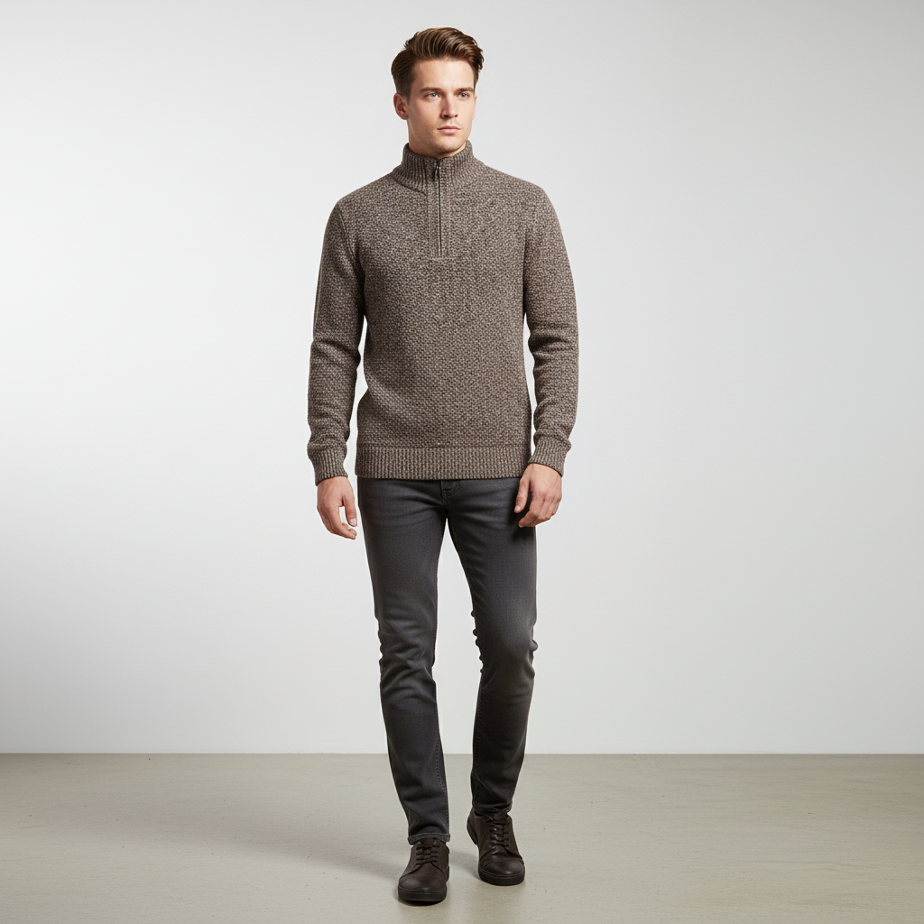 Halve-Zipper trui