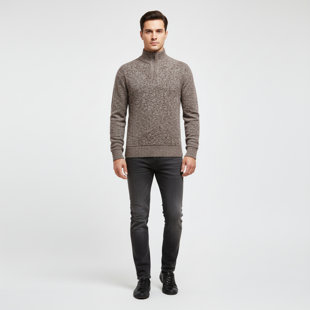 Halve-Zipper trui