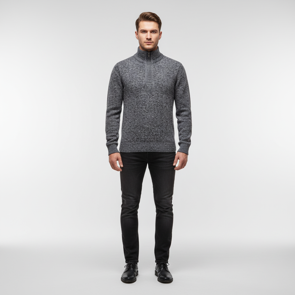 Halve-Zipper trui