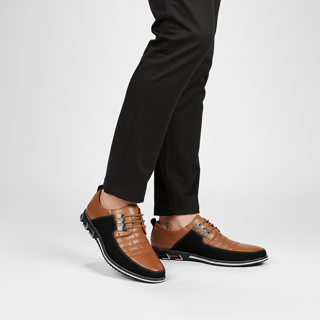 Leren halbschoen met veters