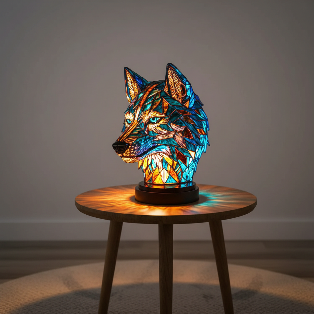 Mozaïeklamp dierenkop