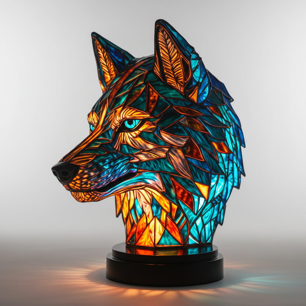 Mozaïeklamp dierenkop