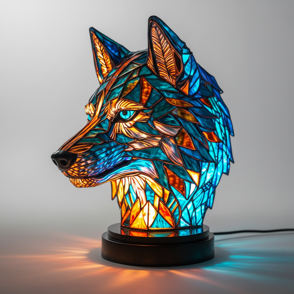 Mozaïeklamp dierenkop
