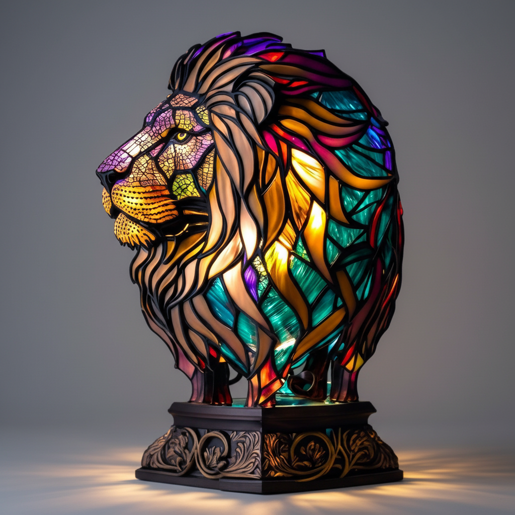 Mozaïeklamp dierenkop