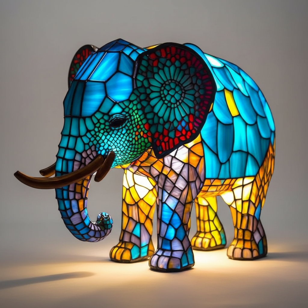 Mozaïeklamp dierenkop