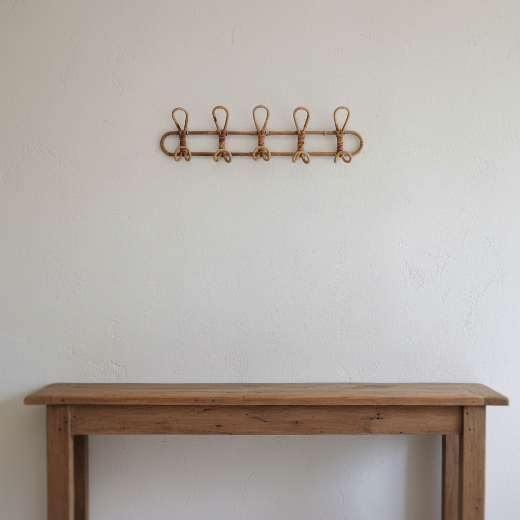 Handgeweven rotan wandhaken