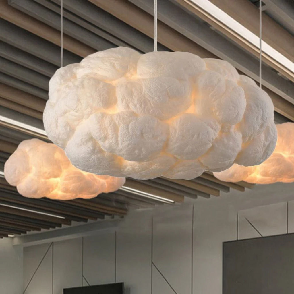 Hanglamp in wolkenvorm pvc-katoen