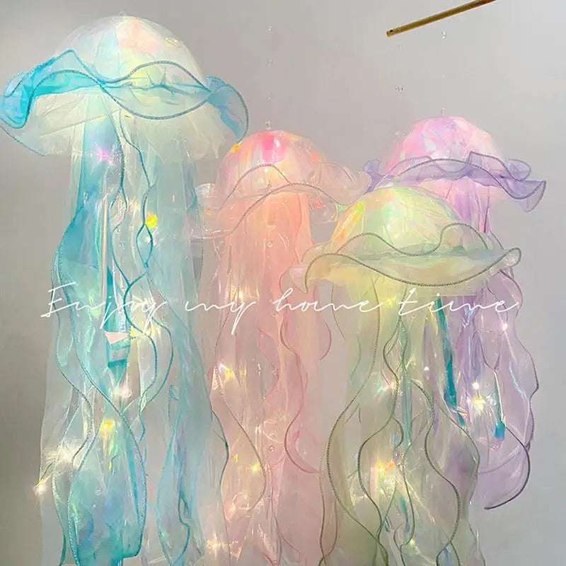Hangende kwallenlamp van kunststof — afbeelding 4