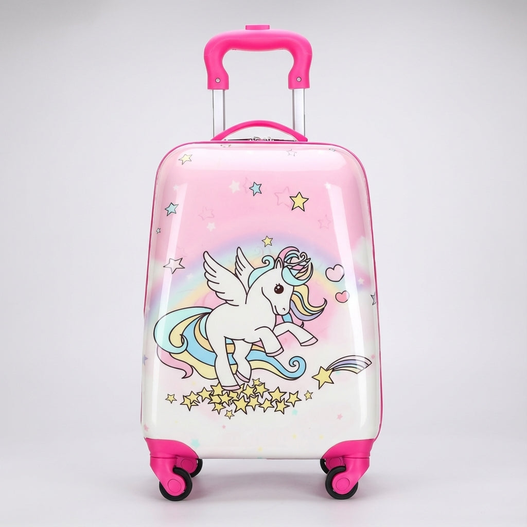 Harde kinderkoffer met wielen