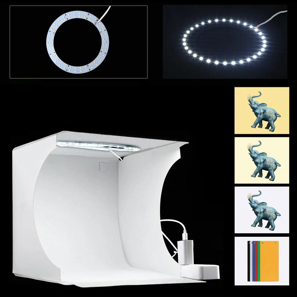 Draagbare fotostudio met led-verlichting