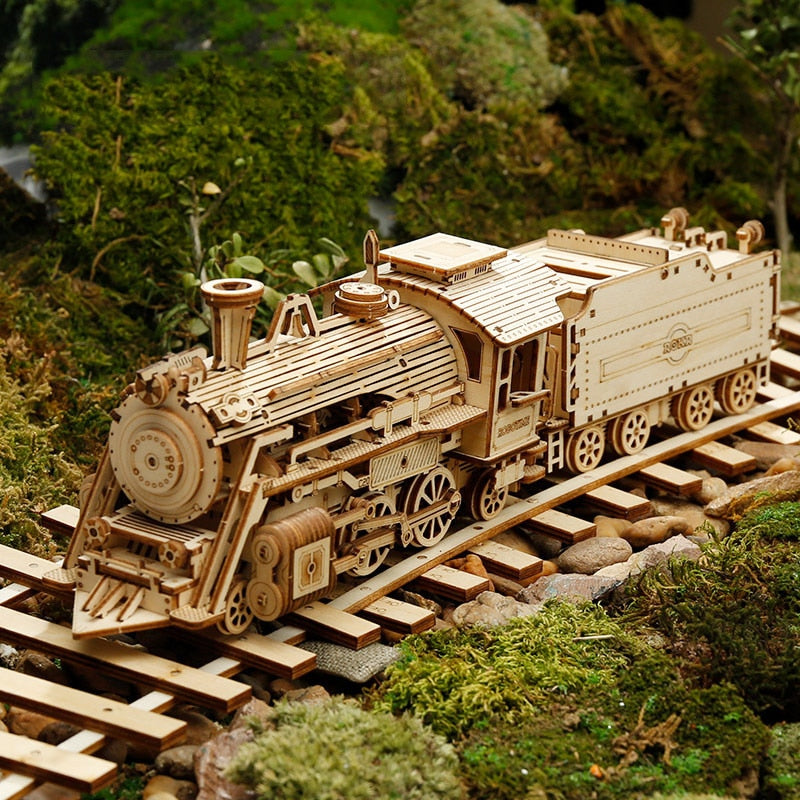 Houten 3D-treinpuzzel – Liva