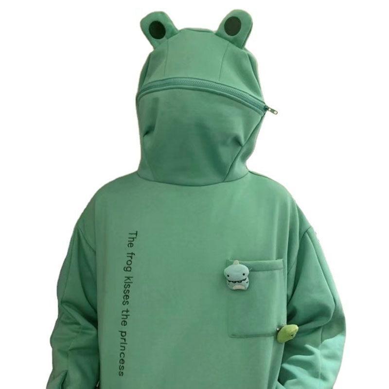 Uniseks hoodie met kikkerontwerp