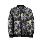 Heren bomberjack met abstracte print