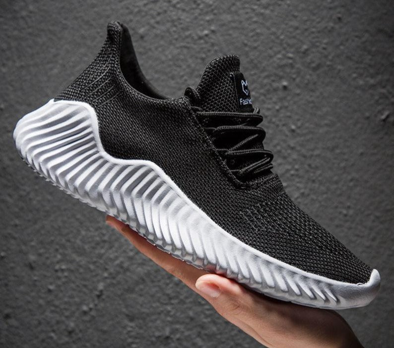 Ademende heren hardloopschoenen met mesh schacht