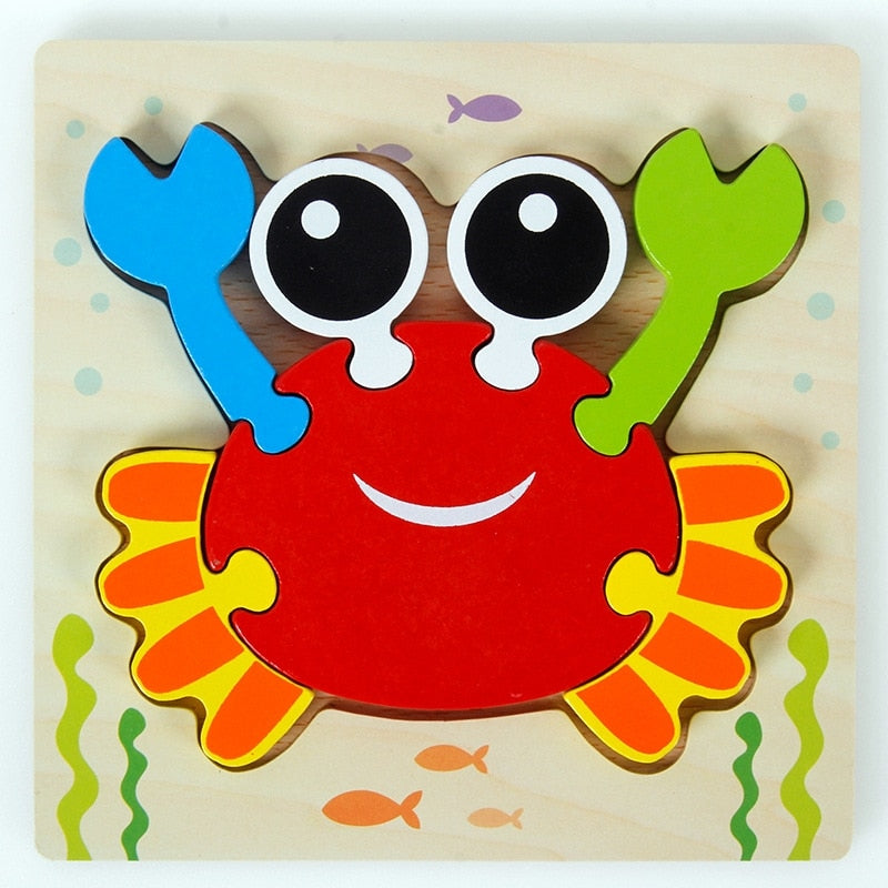 Montessori-leerpuzzel van hout – kleurenplezier