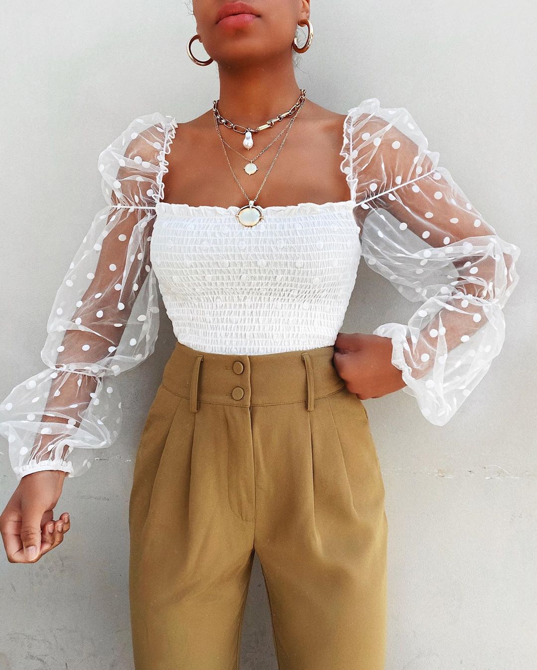 Tiffany top met mesh