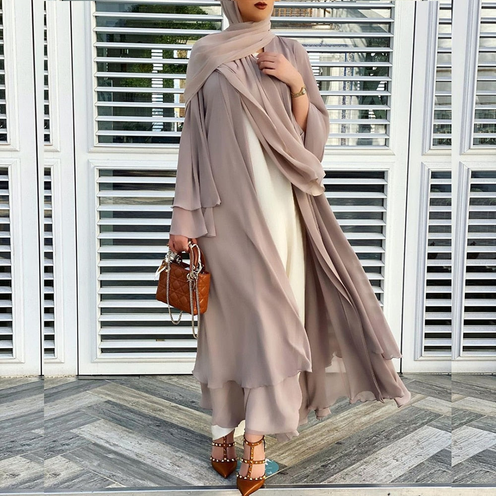 Open amina abaya met hijab