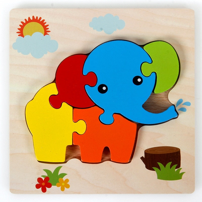 Montessori-leerpuzzel van hout – kleurenplezier