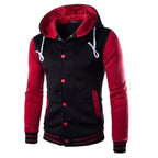 Heren baseball hoodie in varsity stijl