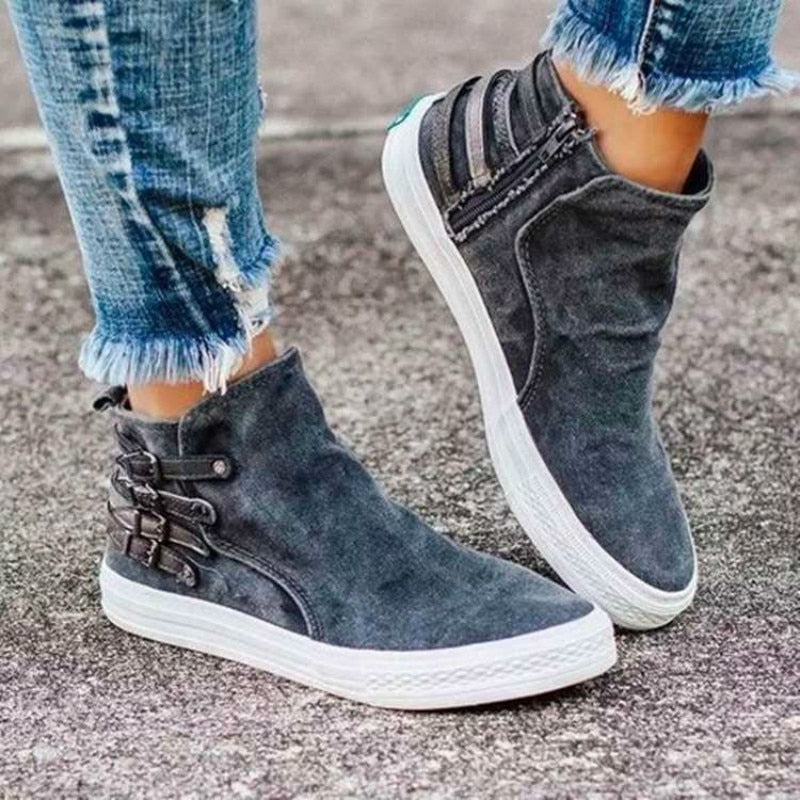 Slip on canvas sneakers voor dames