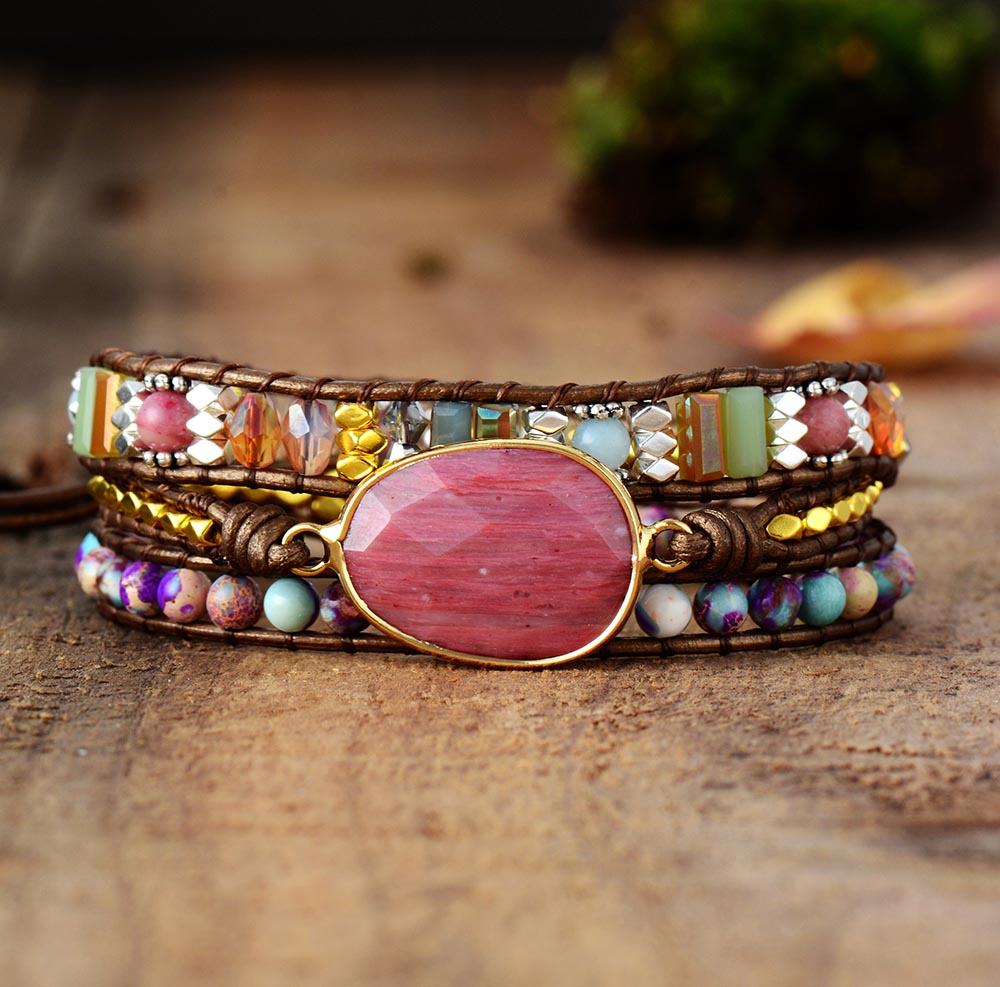Natural stone – handgemaakte armband