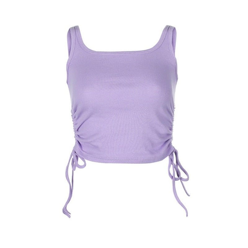 Mimi mouwloze croptop