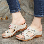 Dames bloemensandalen
