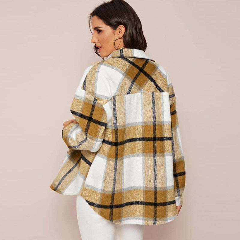 Plaid jas voor dames