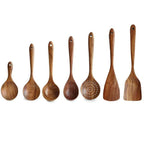 Natuurlijke houten keukenset