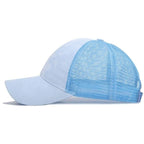 Dames baseballcap met een paardenstaartopening en klittenbandsluiting