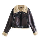 Jack met leerlook en fleecevoering
