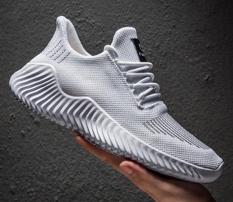 Ademende heren hardloopschoenen met mesh schacht