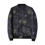 Heren bomberjack met abstracte print