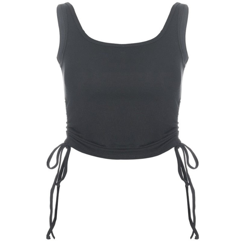Mimi mouwloze croptop