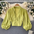 Satijnen blouse voor dames – Noor