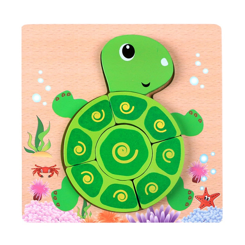 Montessori-leerpuzzel van hout – kleurenplezier