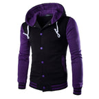 Heren baseball hoodie in varsity stijl — afbeelding 24