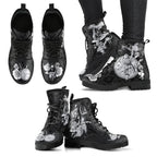 Winterschoenen met bloemen- en schedelmotief