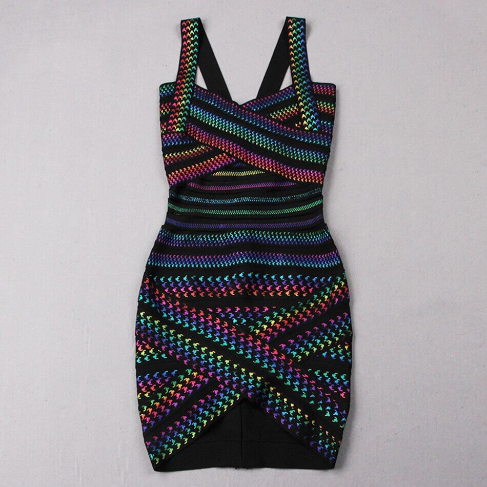 Gestreepte bodycon