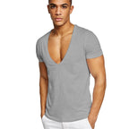 Lässig en figuuraccentuerend heren V-hals T-shirt