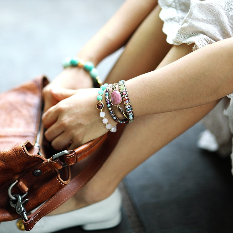 Natural stone – handgemaakte armband